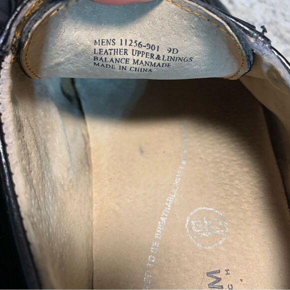 Florsheim Curtis Bike Toe Oxford Black Leather‎ Dress Shoes Size 9D